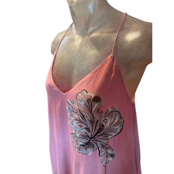 Y2K WET SEAL Printed Babydoll Mini Slip Dress Spaghetti Strap Size Small S Pink - Picture 2 of 7